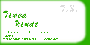 timea windt business card